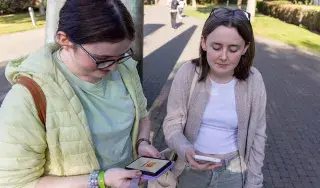 DkIT students use the new MazeMap app to navigate campus