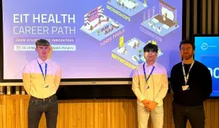 Members of team Narconnect at the EIT I-Days final in Budapest