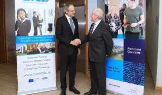 Vincent Reynolds, CITC Chief Executive and Michael Mulvey, DkIT President pictured at the launch of the New Lean Six Sigma Part-Time Courses at Cavan Innovation & Technology Centre.