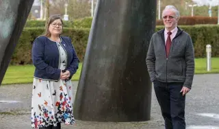 Pictured (from left) Minister for Business, Enterprise and Innovation, Heather Humphreys TD; Aidan Brown, Head of Innovation & Business Development, DkIT and Julie Sinnamon, CEO of Enterprise Ireland at the DkIT campus.