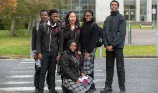 Students from O'Fiaich College Dundalk, Co Louth