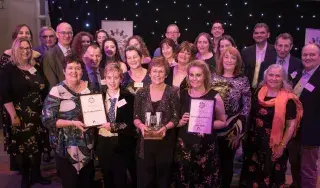 Members of the Oriel Traditional Orchestra who won the People's Choice Award and Runner up in the Ireland category at the Epic Awards 