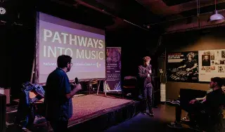 Pathways into Music talk at the Output Music Conference Credit Ciara McMullan
