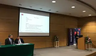 Patricia Moriarty, Head of School of Business and Humanities at DkIT, welcomes guests