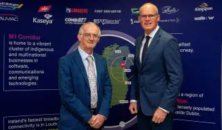 Dr Diarmuid O'Callaghan, DkIT President, Simon Coveney, Minister for Enterprise, Trade and Employment of Ireland