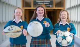  2nd Year students, Niamh McKenna, Rebecca Kane and Laura Fitzachary of Ashbourne Community College at SciFest@DkIT 2018