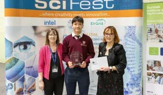Shelia Porter, Scifest, Lorcan Garvin ,Coláiste Chú Chulainn, Dundalk, Dr Fiona Lawless