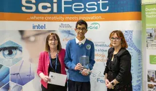 Shelia Porter, Scifest, Sami Khan Ardgillan Community College, Dr Fiona Lawless