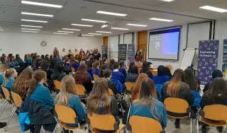 Secondary school students at the Women in Engineering event