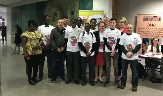 Dr. Colletta Dalikeni (center) with some of the speakers and participants prior to the event. 