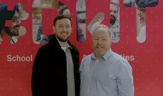 Stefan McEnteer with Kevin Burns, Head of Department
