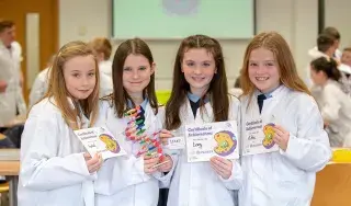 Students receive Certificates of Achievement at the Fantastic DNA Workshop