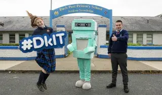 Evelyn Donnelly, Head Girl & Pierce McKevitt, Head Boy, Bush Post Primary School