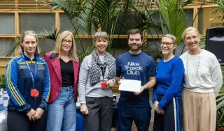 The 'Mighty Midwives' team was in third place in the 'DkIT's Fittest' challenge