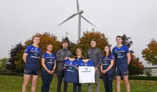 The team at DkIT receiving their new jerseys from ControlSoft