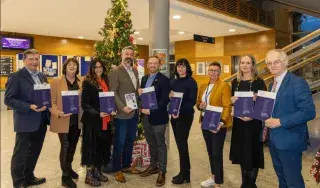 Thomas Tobin with book editors and contributors