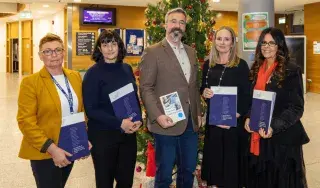 Thomas Tobin with the book editors