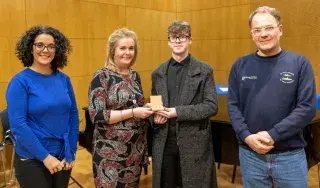 Annalisa Monticelli, Choir Director; Dr Adèle Commins, Head of Department of Creative Arts, Media and Music, DkIT; Lee Harding; David Stalling, Choir Director