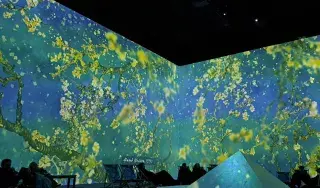 AR VR students visiting the Van Gogh Virtual Reality (VR) Exhibition 