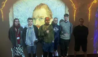 AR VR students visiting the Van Gogh Virtual Reality (VR) Exhibition 