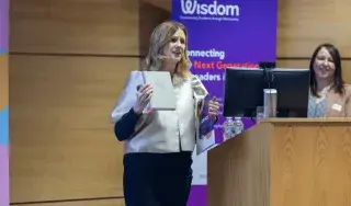 Programme Co-ordinator Annmarie McHugh at the WISDOM Showcase Event