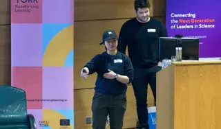 Student mentees talk the audience through their experience of the WISDOM Programme