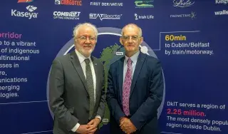 Minster Malcom Noonan, DkIT President Diarmuid O'Callaghan