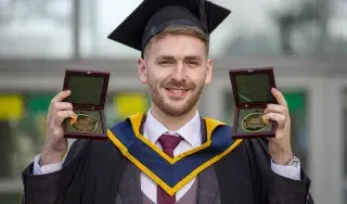 James Farrell, a graduate from the BSc (Hons) in Computing in Games Development and winner of President's Prize to the Life of the Institute and Community 2021