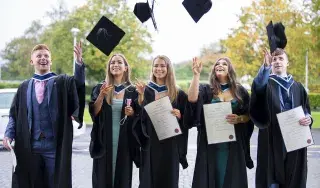BA (Hons) in Accounting and Finance students - Michael Farrell, Kerrie Cudlipp, Stacey Cudlipp, Aoibheann Crawley & Shaun Murray