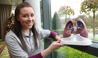 PhD Student Nicola Roe of Queens University Belfast at the  BREATH Project launch in the Ballymascanlon Hotel, Dundalk, Co. Louth