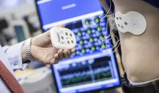 Cardiovascular monitoring devices being attached to a patient. Image: Ulster University 