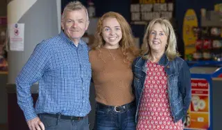 (L-R) Family of BA (Hons) Film & Television Production student, Pauric Mullen – David Mullen, Bernadette Mullen and Ciara Mullen, Navan