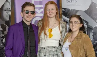 (L-R) 4th year Film & Television Production students, representing their ‘Dysphotia’ Film project - Terry Creagh, Mullingar; Tessa Coburn, Dundalk and Laura Fay, Coolock 