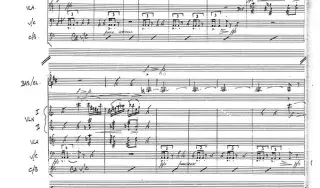 First page of manuscript score of the twentieth century Irish composer A J Potter’s Sinfonia “De Profundis”