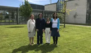 (L-R)Dr. Patricia Moriarty - (Head of School of Business and Humanities), Padraic Geoghegan - Social Care graduate and Global Undergraduate Award Winner 2018, Dr. Bernadette Brereton - Research Supervisor and (Acting) Programme Director Social Care, Dr. Annaleigh Margey – (Acting) Head of Department (Humanities). At a ceremony held to congratulate Padraic in DkIT.