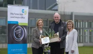 [Left to Right] Lorna Cooney, Senior Enterprise Development Officer, Meath Enterprise Board, Des Crinion, Organic Farmer from Slane Lorraine Dunne, Lecturer & Programme Director, DkIT at launch of new part-time course in Certificate in Applied Business Development for Food Tourism.